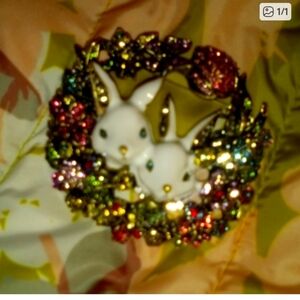 Colorful Bunny Brooch